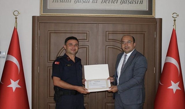 Ergene İlçe Jandarma Komutanlığı'nda görev değişimi