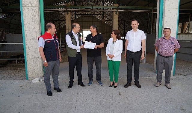 Ergene'deki hayvancılık işletmesine Hastalıktan Ari İşletme Sertifikası verildi