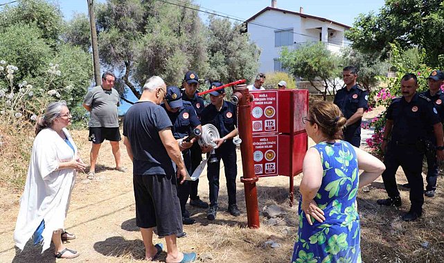 Fethiye Şövalye Adası sakinlerine yangın eğitimi