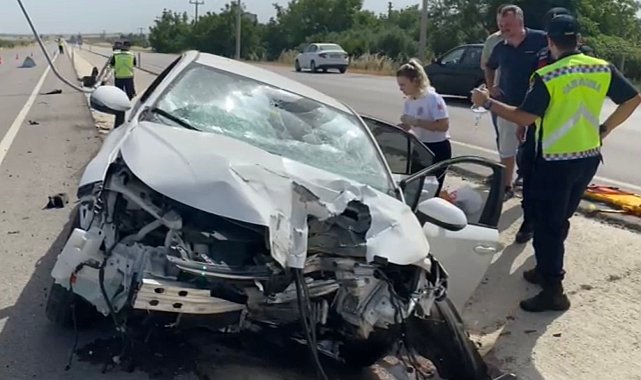Gönen'de tek taraflı trafik kazası: 1 yaralı