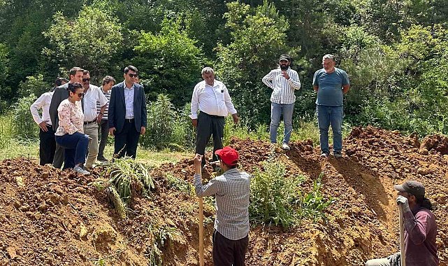 Hisarcık Kaymakamı Bahar su altyapı hatlarındaki çalışmaları yerinde inceledi