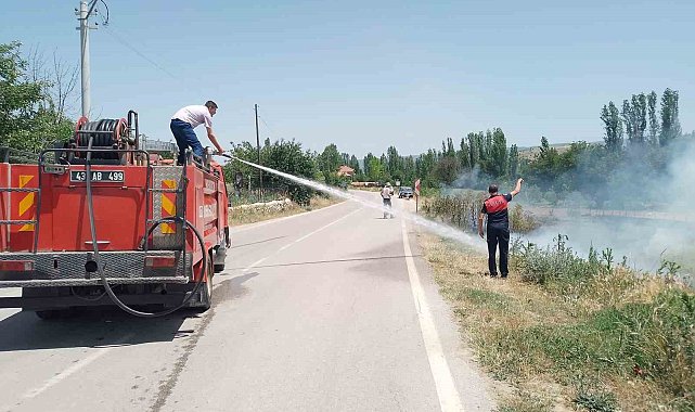Hisarcık'ta arazi yangını