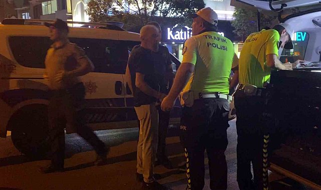 İnegöl'de polisin alkollü sürücüyle imtihanı