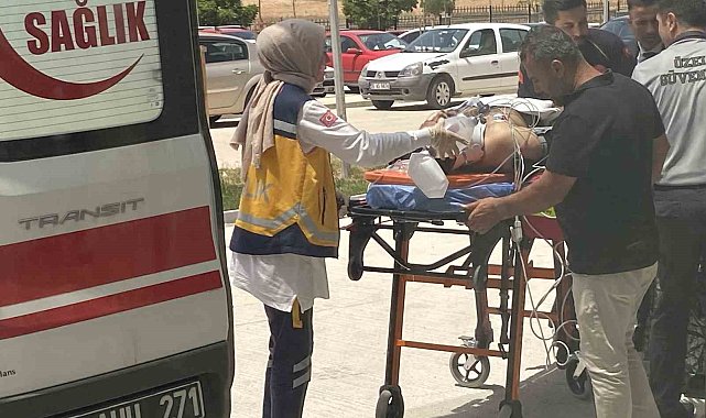 İş yerinde yüksekten düşen işçi yaralandı