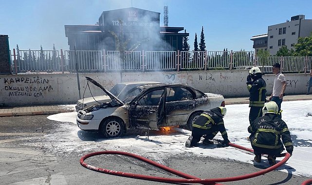 Kahramanmaraş'ta otomobil yangını