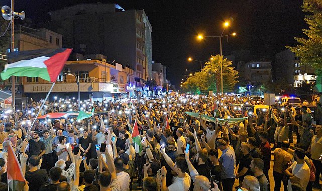 Kahta'da 5 bin kişi Gazze için yürüdü