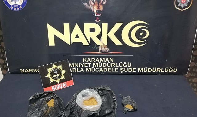 Karaman'da 1 kişi uyuşturucudan tutuklandı
