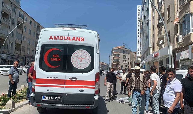 Karaman'da otomobilin çarptığı kadın yaralandı