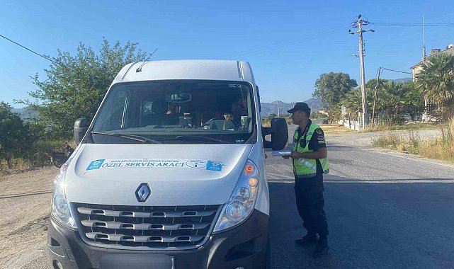 Karpuzlu'da okul servisleri denetlendi