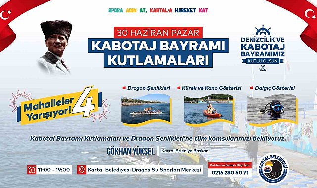 Kartal Belediyesi'nden 'Kabotaj Bayramı'nın ruhuna yakışır kutlama