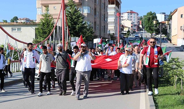 Kavak'ta 'Özgür Filistin' yürüyüşü