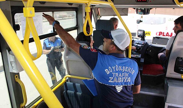 Kavurucu sıcakların etkili olduğu Hatay'da toplu taşıma araçlarında klima denetimi