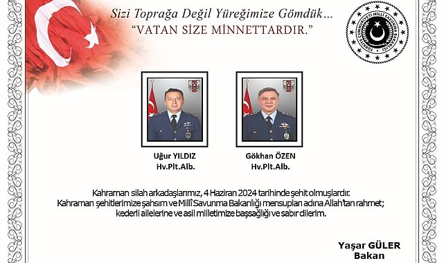 Kayseri&#039;de şehit olan pilotların kimliği belli oldu