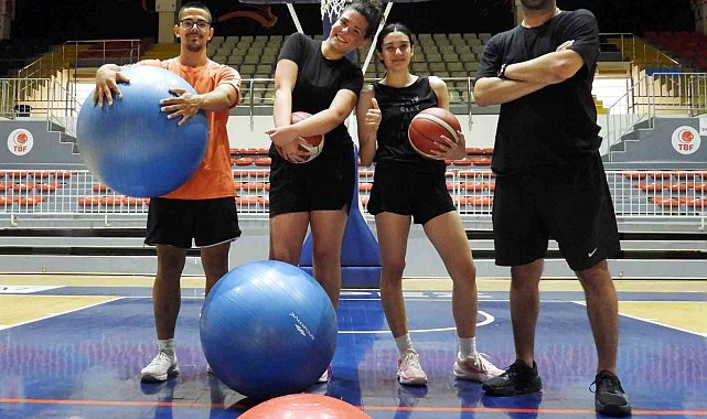 Kepez'in basketbolcuları antrenmanlarını sürdürüyor
