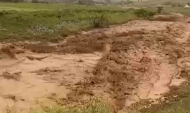 Kırıkkale'de sağanak yağış hayatı olumsuz etkiledi: Tarım arazileri zarar gördü