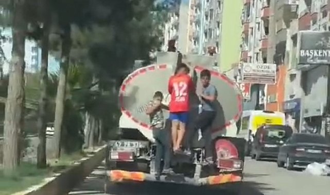 Kızıltepe'de çocukların tehlikeli yolculuğu