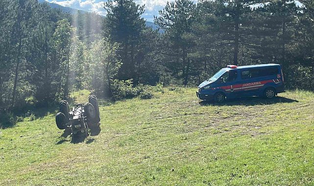 Kontrolden çıkan traktör devrildi: 1 yaralı