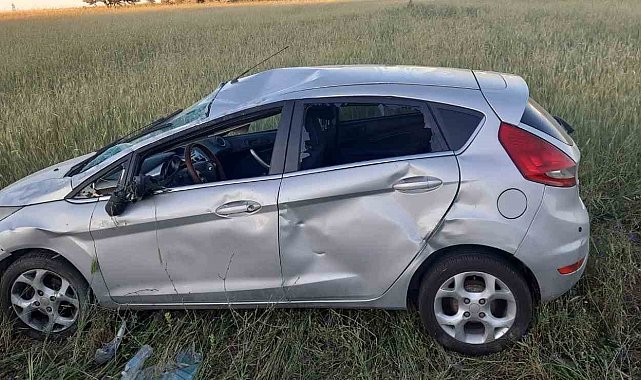 Kontrolden çıktı, takla attı: 3 yaralı