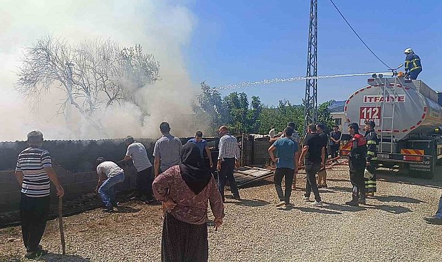 Kozan'da çıkan yangında 1 kişi hastaneye kaldırıldı, 20 küçükbaş hayvan son anda kurtuldu
