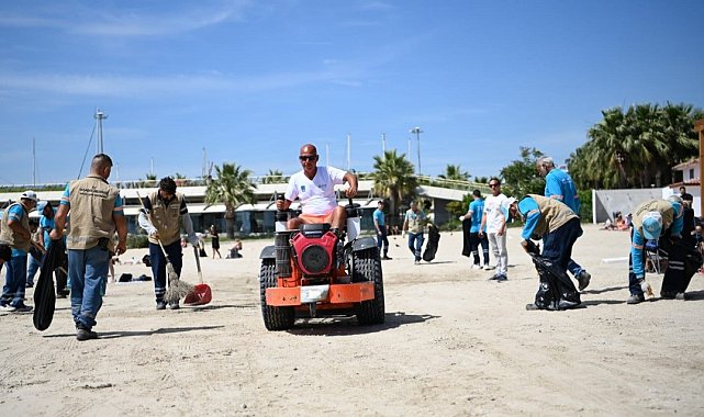 Kuşadası halk plajlarına 'bayram' dokunuşu