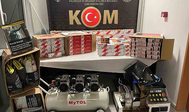 Kütahya'da 19 bin adet içi dolu makaron, 19 kilogram kaçak tütün ele geçirildi