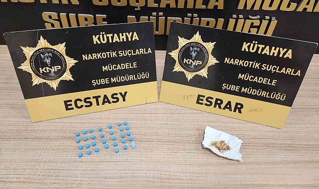 Kütahya'da bir şahsın üzerinde uyuşturucu ele geçirildi