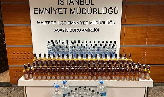 Maltepe'de sahte alkol operasyonu: 2 şüpheli yakalandı