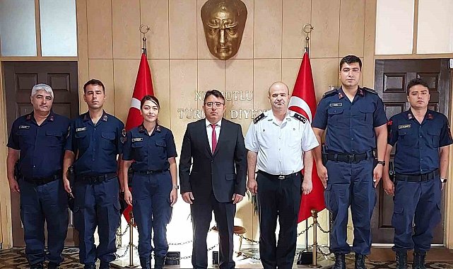 Marmaris İlçe Jandarma Komutanı Yarbay Çam, Kaymakam Kaya ile bir araya geldi