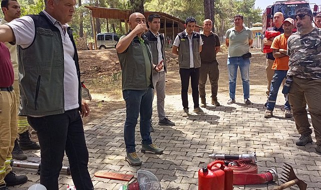 Marmaris Orman İşletme Müdürlüğü'nden arama kurtarma ekiplerine yangın eğitimi