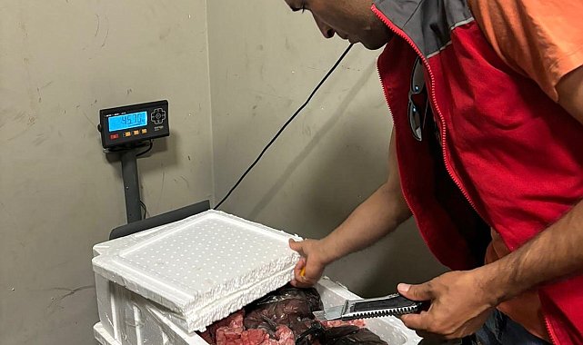 Menteşe Otogarı'nda 45 kilo menşei belirsiz et ürünü ele geçirdi