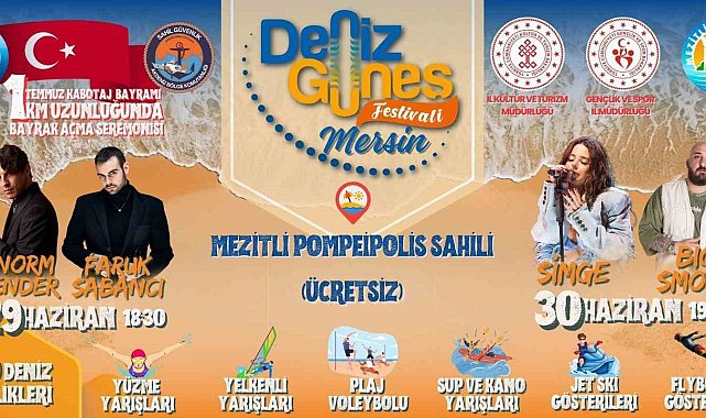 Mersin'de Deniz ve Güneş Festivali düzenleniyor