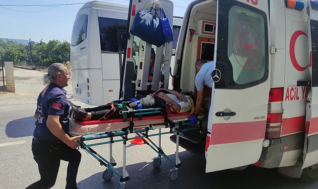 Motosiklet kazasında sürücü yaralandı