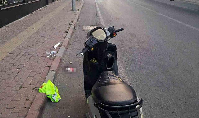 Motosikletten düşen sürücü yaralandı