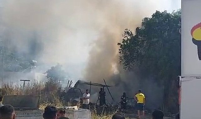 Odunluk yangını korkuttu