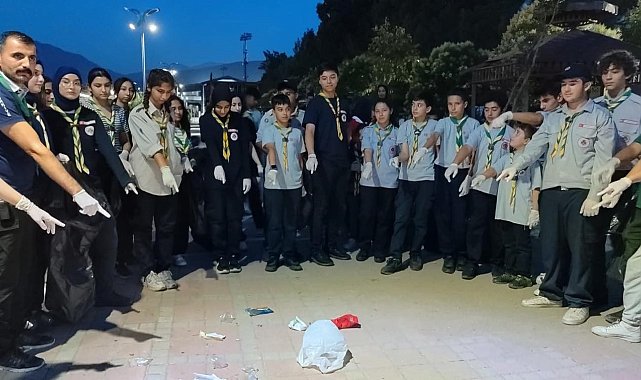 Osmaniye&#039;de izciler çevre temizliği yaptı