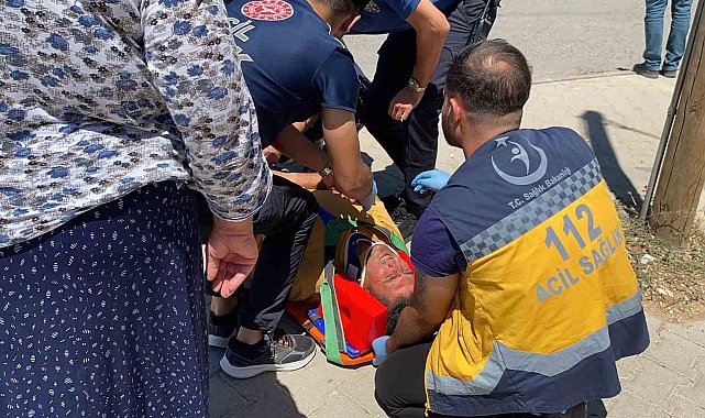 Otomobille motosiklet çarpıştı: 1 yaralandı