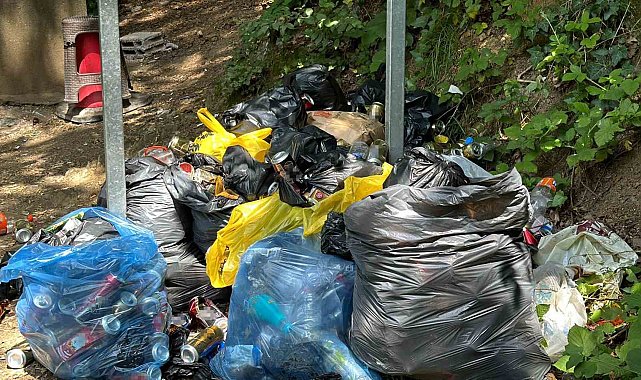 Piknikçiler Belgrad Ormanı'nı çöp yığınına çevirdi