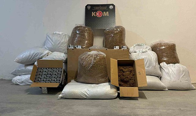Polisten kaçak makaron ve tütün operasyonu