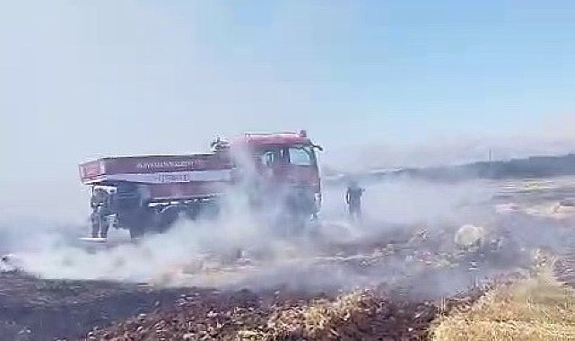 Saman balyaları cayır cayır yandı