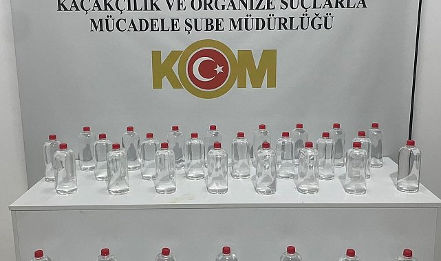 Samsun'da 40 litre etil alkol ele geçirildi