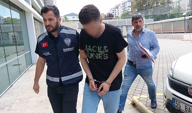 Samsun'da marketten alkol çalan genç yakalandı