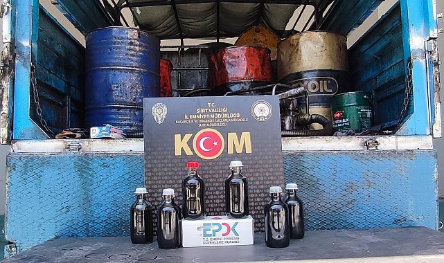 Siirt'te bin 660 litre kaçak akaryakıt ele geçirildi