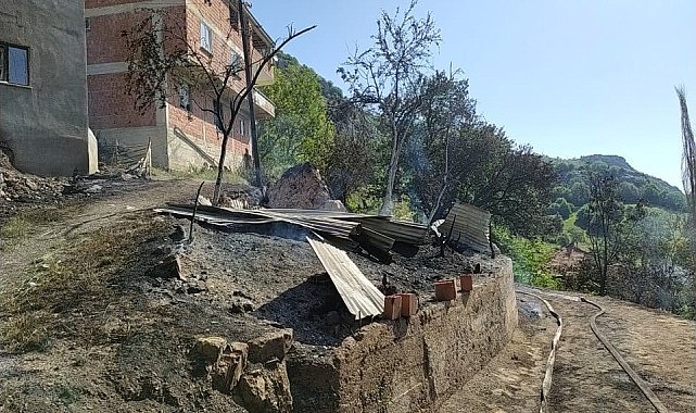 Sinop&#039;ta 2 ev, 2 ambar ve 1 çatı alevlere teslim oldu