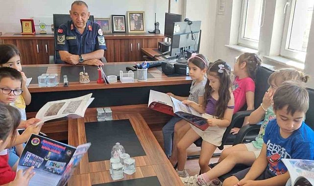 Sultanhisar jandarması minik öğrencileri ağırladı