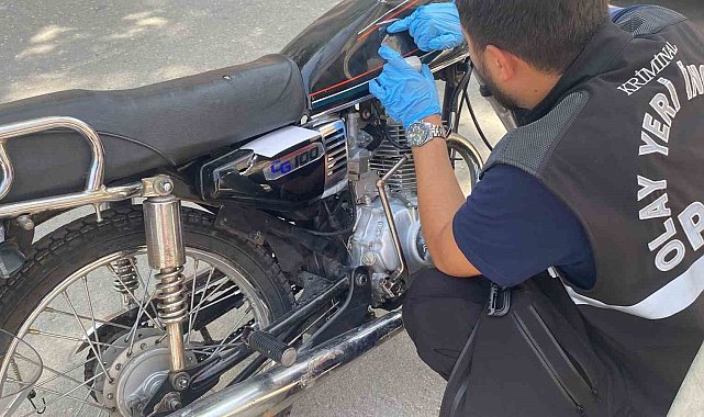 Şüpheli motosiklet çalıntı çıktı