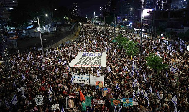 Tel Aviv'de 120 bin kişilik hükümet karşıtı protesto