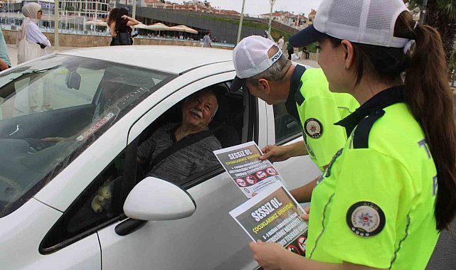Trafik ekipleri bu kez öğrenciler için sahaya indi