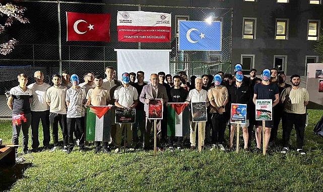 Üniversite öğrencilerden Filistin ve Doğu Türkistan için farkındalık etkinliği