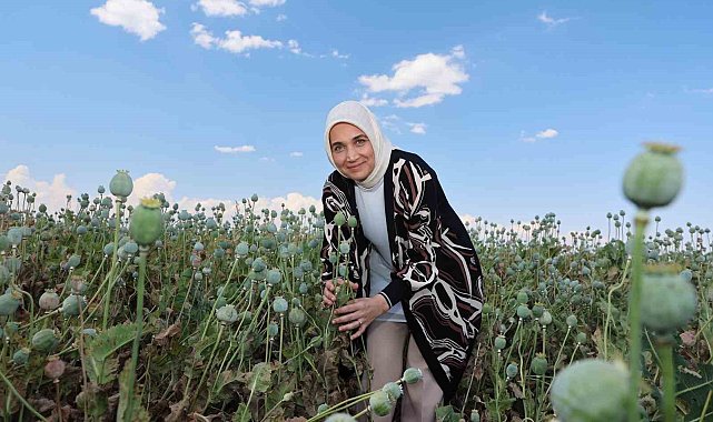 Vali kentin simgesi 'haşhaş' ile poz verdi