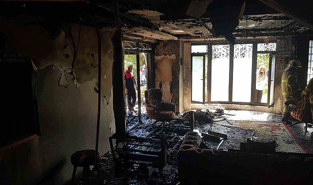 Villada korkutan yangın söndürüldü